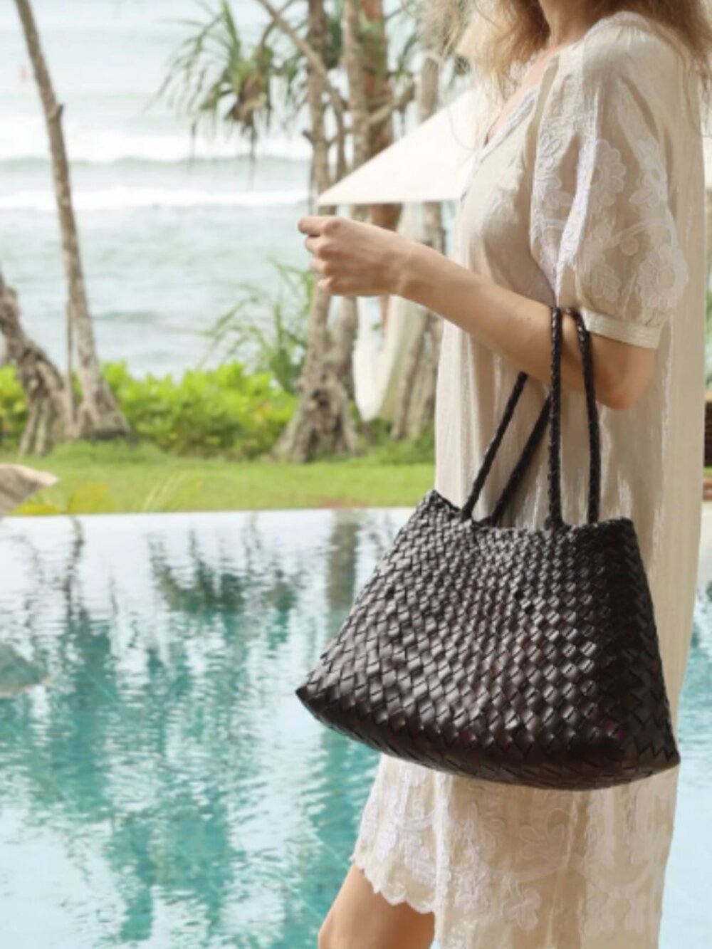 Dragon Diffusion Santa Croce Woven Leather Tote